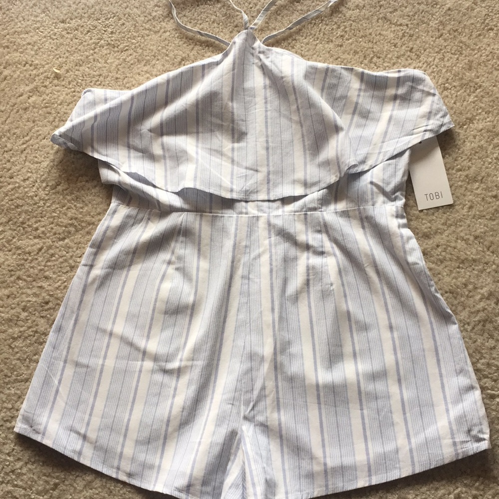 Tobi striped romper